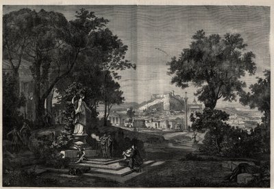Ancient Greece: view of the gardens of Venus in Athens by Josef Hoffman