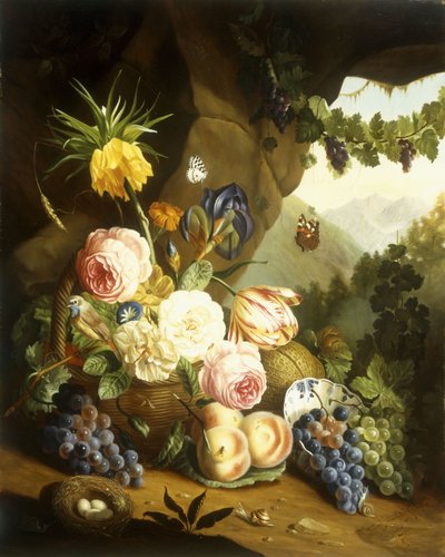 Still Life with Assorted Flowers by Josef Holstayn