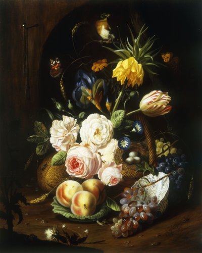 Still Life with Assorted Flowers by Josef Holstayn