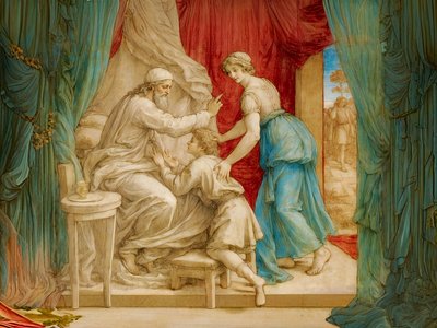 Isaac Blesses Jacob by Josef Johann Michel