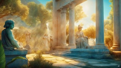 Dreamcore Ancient Greek World 03 by Josef Johann Michel