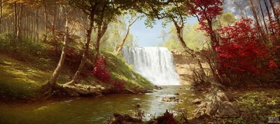 JJM Recreates Bierstadt-A: Minnehaha Falls by Josef Johann Michel