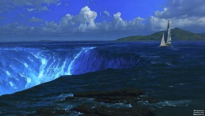 JJM Recreates Bierstadt-A: Niagara Falls (with Sailboat) by Josef Johann Michel