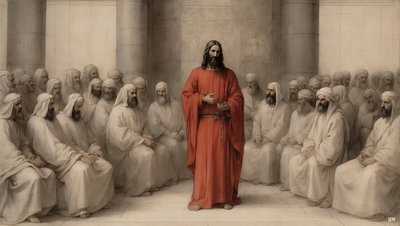 Jesus Accused Before the High Council of the Jews 02 by Josef Johann Michel