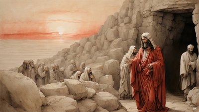 Jesus Raises Lazarus from the Dead 03 by Josef Johann Michel