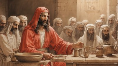 Jesus Says to the Servants - Fill the Water Jars - Wedding at Cana 02 by Josef Johann Michel