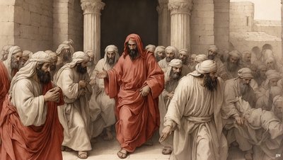 Jesus Drives the Merchants from the Temple 02 by Josef Johann Michel