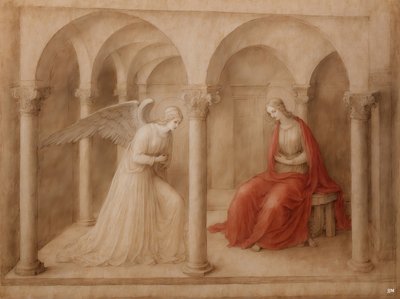 The Annunciation to Mary by an Angel 03 by Josef Johann Michel