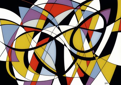 Abstract: On White-Swings 1 by Josef Johann Michel