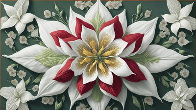 Mandala: Amaryllis Elements 01 by Josef Johann Michel