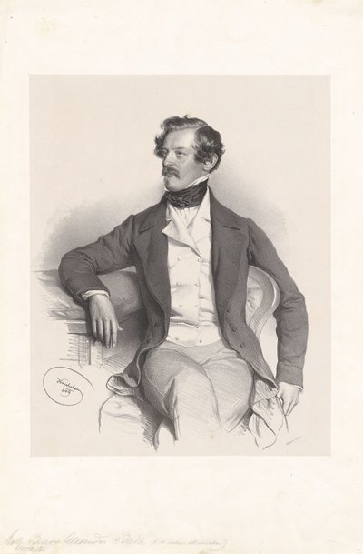 Alexander Baron von Bach (1813-1893), jurist, politician by Josef Kriehuber