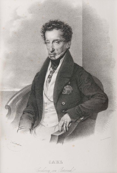 Archduke Charles of Austria 1771-1847, Duke of Teschen by Josef Kriehuber
