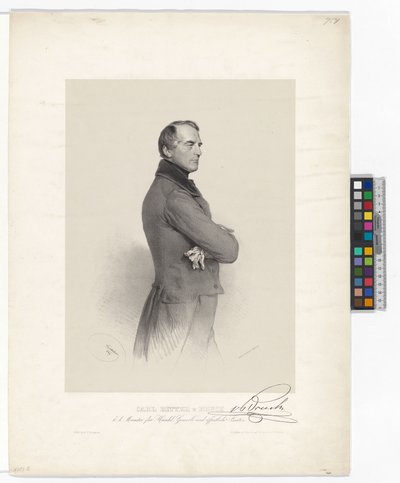 Karl Ludwig Freiherr von Bruck by Josef Kriehuber