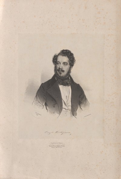 Portrait of the Opera Singer Giovanni Orazio Cartagenova by Josef Kriehuber