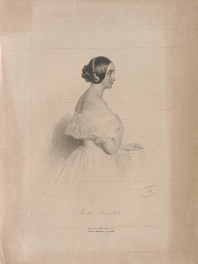 Portrait of the Opera Singer Marietta Brambilla by Josef Kriehuber