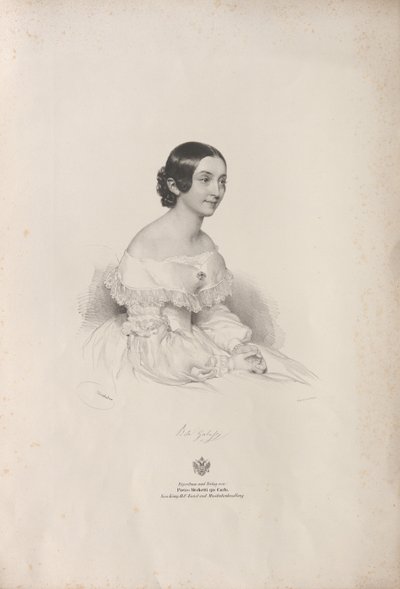 Portrait of the Opera Singer Rita Gabussi by Josef Kriehuber