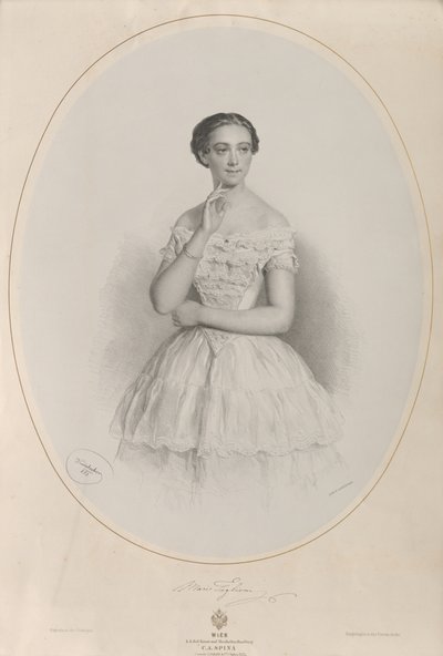 Portrait of the ballerina Marie Taglioni by Josef Kriehuber