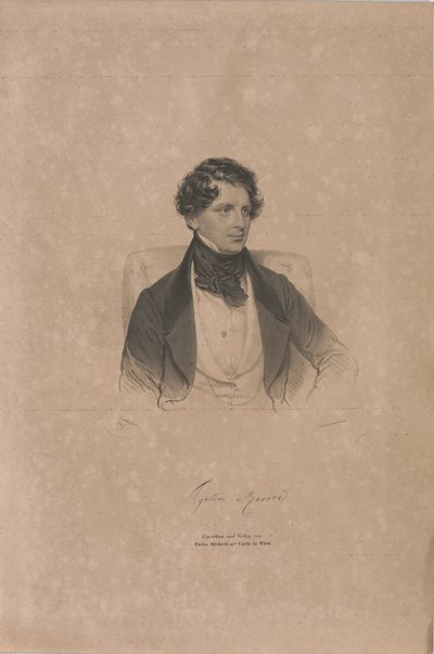 Portrait of the Opera Singer Agostino Rovere 1804-1865, 1839 by Josef Kriehuber