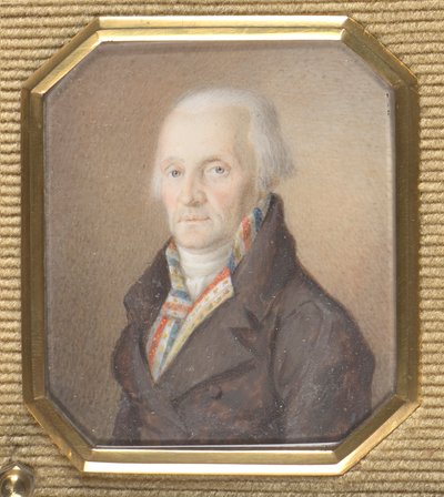 Older Gentleman with Blue-White-Red Vest by Josef Lanzedelli d. Ä.