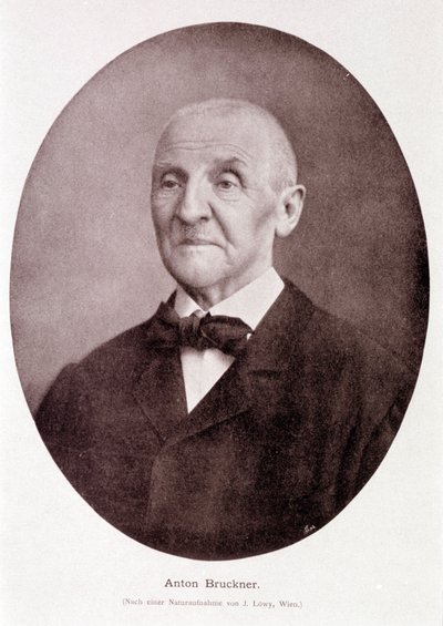 Austrian composer and organist Anton Bruckner (1824 - 1896). by Josef Löwy
