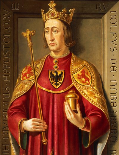 Portrait of Rudolf von Habsburg, Painting by Josef Kiss and Friedrich Mayrhofer, detail by Josef and Mayrhofer Friedrich Kiss
