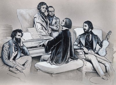 Drawing after Lithograph by Josef Kriehuber by Josef Nikolaus Kriehuber