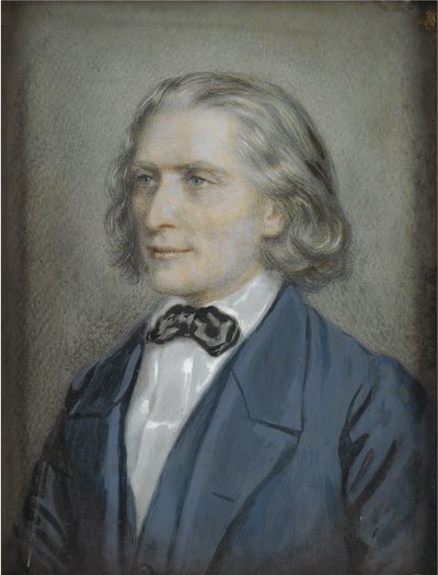 Portrait of Franz Liszt by Josef Nikolaus Kriehuber