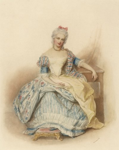 Portrait of Princess Caroline Lobkowitz, nee Countess Wrbna by Josef Nikolaus Kriehuber