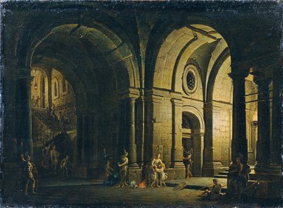 Farewell of Julius Sabinus from His Family in Prison by Josef Platzer