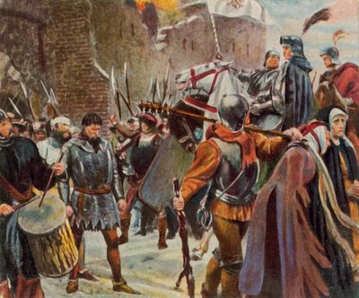 Frederick I, Margrave of Brandenburg, Overthrows the Quitzows by Josef Scheurenberg