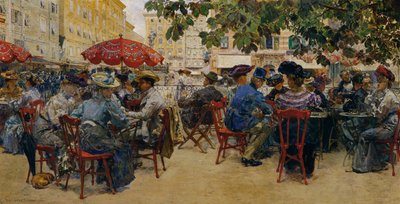 Cafe Tomaselli in Salzburg by Josef Theodor Ethofer