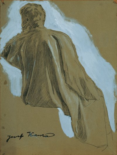 Seated Man (Drapery Study) by Josef Wawra
