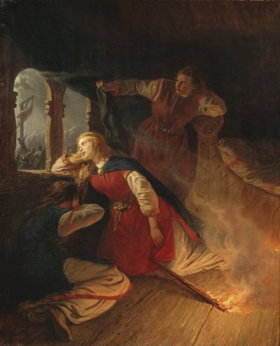 Hagbard and Signy by Josef Wilhelm Wallander