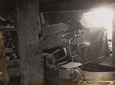 Artillery piece (b/w photo) by Josef Zohles