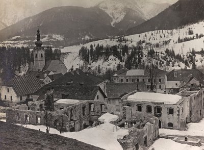 Rubble in Tarvisio (b/w photo) by Josef Zohles
