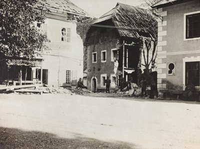 Album "My World War - Memories of the South-Western Front in Carinthia, Italy, Trentino-Alto Adige 31/03/1915-12/11/1918 - Josef Zohles Wien": Square with Rubble by Josef Zohles