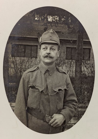 Album "Meine weltkriegs - Erinnerungen South-West Front (Carinthia, Italy, South Tyrol) 31/03/1915-12/11/1918 - Josef Zohles Wien": portrait of soldier by Josef Zohles