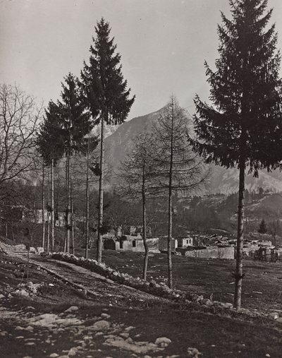 Album "Meine weltkriegs - Erinnerungen South-West Front (Carinthia, Italy, South Tyrol) 31/03/1915-12/11/1918 - Josef Zohles Wien": rubble of Pliczna by Josef Zohles