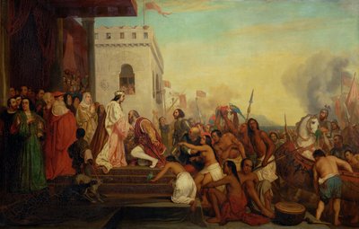 Christopher Columbus received by Ferdinand II and Isabella the Catholic on his return from the Indies by Joseph-Nicolas Robert-Fleury