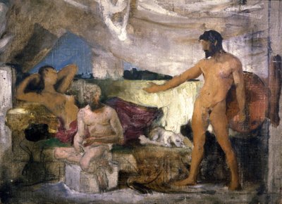 Trojan war: Achille and Priam, king of Troy by Joseph Noel Sylvestre