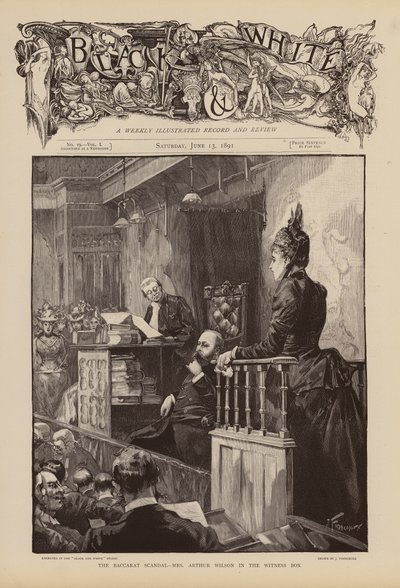 Mrs Arthur Wilson Gives Evidence During the Trial of the Baccarat Scandal by Joseph (after) Finnemore