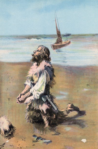 Robinson Crusoe: I give thanks for my deliverance by Joseph (after) Finnemore