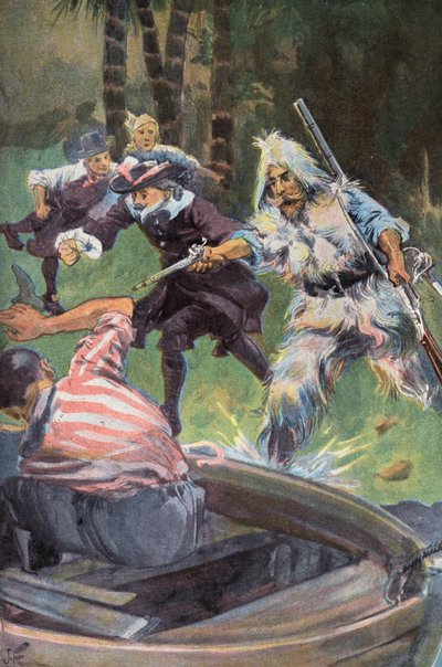 Robinson Crusoe: We call on him to yield by Joseph (after) Finnemore