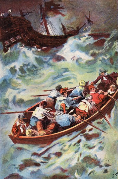 Robinson Crusoe: We leave the wreck by Joseph (after) Finnemore