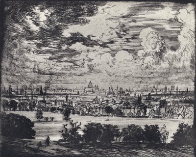 London, Over Hampstead by Joseph (after) Pennell