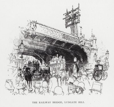 The Railway Bridge, Ludgate Hill by Joseph (after) Pennell