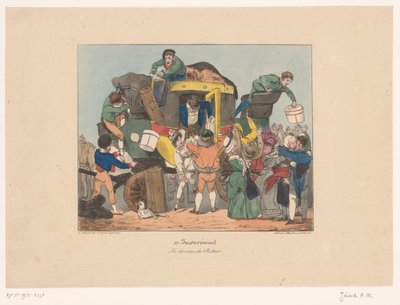 Passengers Disembarking from an Omnibus after Return Journey by Joseph Ambroise Jobard