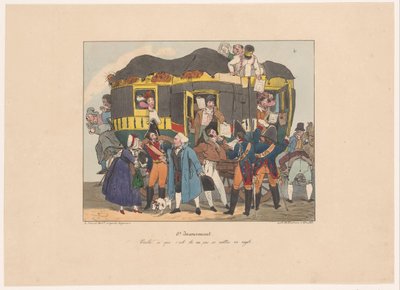 Soldiers Ask Passengers for Official Documents by Joseph Ambroise Jobard