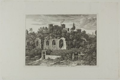 Aqueduct Below the Monastery of St. Bonaventura in Rome, plate ten from 