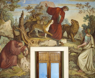 Dante Sleeping, Attacked by Wild Beasts, and Encountering Virgil by Joseph Anton Koch